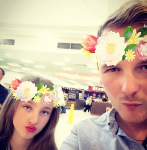 Maisie and her bother Sam at the concert