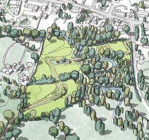 A new park has is part of the proposal. Picture: Rudlin & Co Ltd/BDP