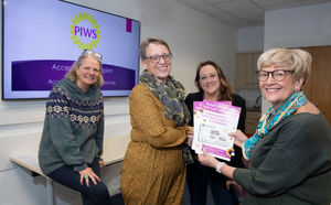 PIWS; Pictured (L/R) Davina Carey-Evans, Rachel Jones, Tansy Rogerson  and Melanie Cash .