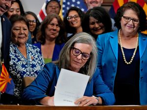 Supporting image for story: Arizona governor repeals 1864 law banning almost all abortions in the state