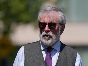 Former Sinn Fein president Gerry Adams outside the High Court in Dublin