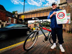 Supporting image for story: Shifnal campaigner Peter is on his bike for '20's Plenty' speed campaign