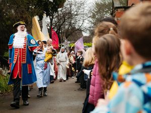 Supporting image for story: 'Magical memories': Grown-ups dress up and animals play part in Shrewsbury school's Christmas parade