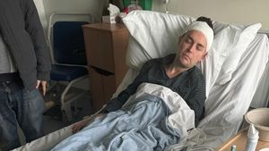 Dan in his hospital bed during one of his many courses of treatment