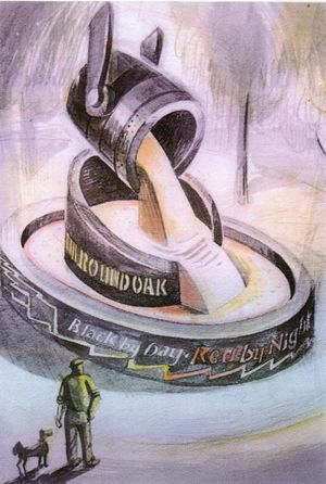 A more detailed sketch of the planned Round Oak Steelworks monument