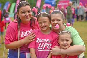 Lauren Elwell and Stacey Lloyd with her daughters, Scarlet and Lilly-Mae, they came fully dressed for the occasion