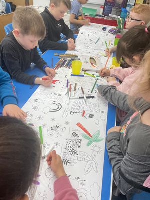 Pupils enjoying Half Term activities at The Zone in Market Drayton