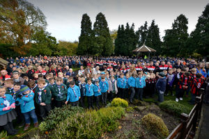 Beavers, cubs, scouts and guides gathered among the crowds in Bridgnorth. All Bridgnorth pictures: Tim Sturgess