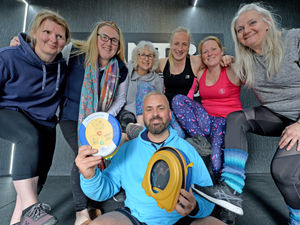 Supporting image for story: Fitness friends walk 26-miles to raise money for life-saving machine