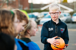Seb Reynolds, 12, becomes a PE teacher for the day
