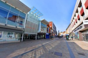 A very quiet Dudley Street in Wolverhampton city centre