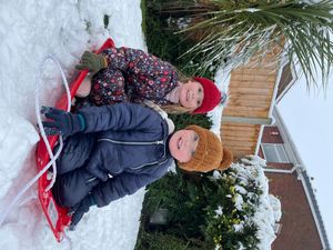 Children across the region continued to enjoy sledding and other activities in the snow