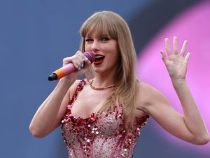 Taylor Swift performing on stage at the Aviva Stadium in Dublin,