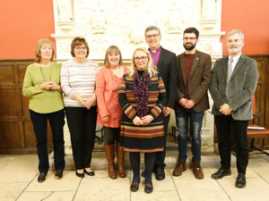 Supporting image for story: Bishop of Dudley hands out certificates celebrating completion of course around faith