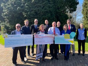 Presentatiion of cheques to charities