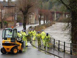 Supporting image for story: Overnight weather warning issued and flood defences go up as Storm Gerrit lashes Shropshire