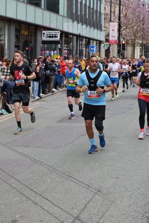 Gummy Johal running in Manchester Marathon
