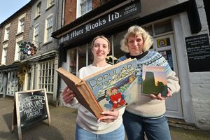 Abi Nutting, 24, who has recently taken over Much More Books in Much Wenlock. With mum occassional helper, Lisa Nutting.