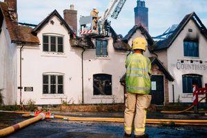 Firefighters at the scene