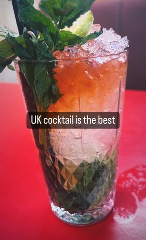 A mojito Daichi enjoyed at Dough & Oil. 