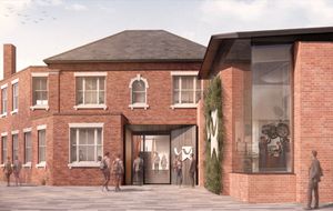 An artist's impression of the entrance to the university's consolidated engineering department