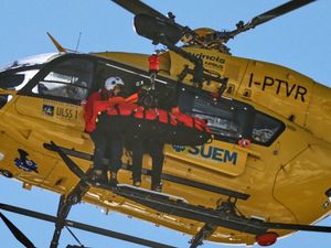 Supporting image for story: Lindsey Vonn airlifted off mountain after crashing in Olympic women’s downhill