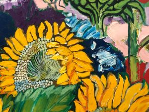 Supporting image for story: Sunflowers painting lights up Shrewsbury fine art auction 