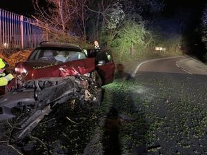 Supporting image for story: Car left mangled after Black Country crash