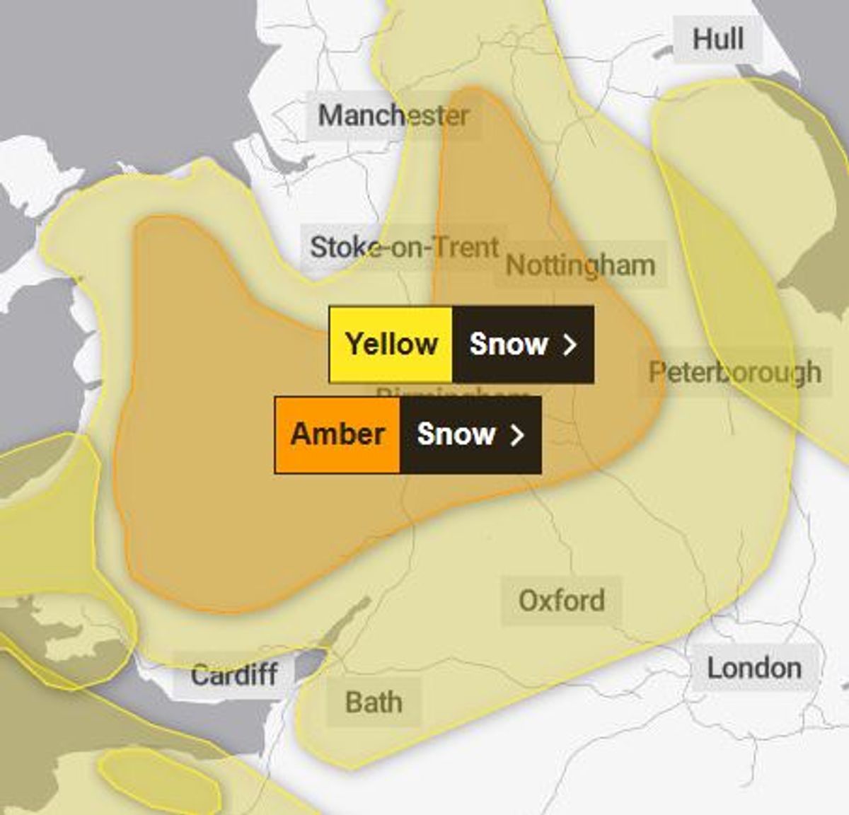 10 to 15cm likely: More snow expected with amber weather warning issued for West Midlands