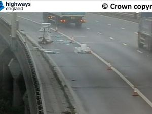 Supporting image for story: Delays on M6 after two separate incidents including fish spilled on carriageway