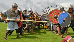 Actors do battle as Anglo-Saxons and Vikings face off
