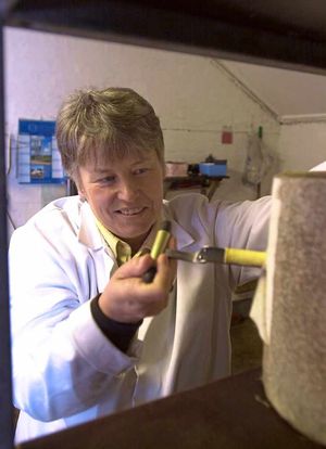 In action – Christine Appleby, from Appleby's, busy at work