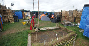 Members of the anti-fracking camp in Shropshire eight years ago