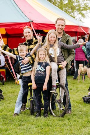 The Nock family had fun at the festival