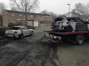 Supporting image for story: Telford car blaze being investigated by police - with pictures