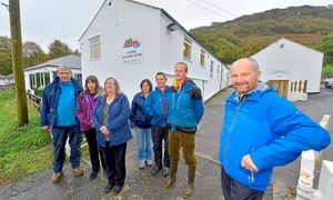 Centre manager Mark Youd, front, with, from left; Stuart Evans, Rachel Gibbons, Liz Cheese, Heather Black, Ben Griffiths and Ian Macer-Wright