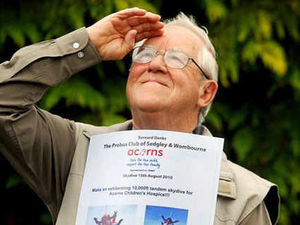 Supporting image for story: Daredevil Bernard preparing to take to the skies