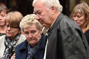 John and Marilyn Payne, parents of Nicola Payne, outside Birmingham Crown Court today