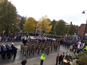 A large turnout for the Dudley Remembrance Sunday service. Picture: Dudley Council