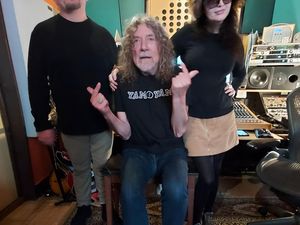 Gavin Monaghan with MAMA ft. Antonella lyricist and singer Antonella Gambotto-Burke and Led Zeppelin's Robert Plant