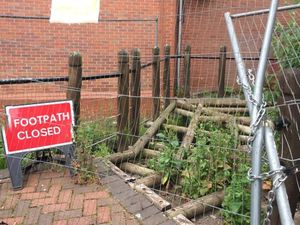 Supporting image for story: Broken boardwalk in Rugeley blocked off due to safety concerns