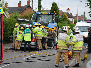Supporting image for story: Couple in tractor crash
