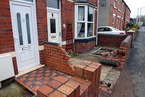 Damage caused at the house.