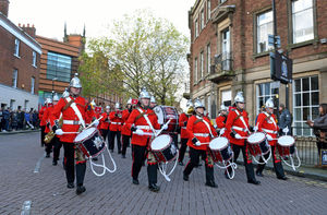 The parade in Wolverhampton for Remembrance Sunday