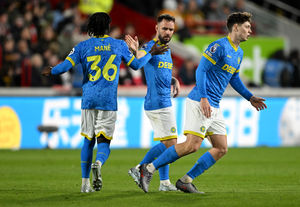 Armstrong celebrates his goal with Mateus Mane (Photo by Mike Hewitt/Getty Images)