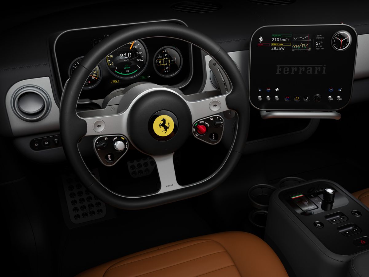 Ferrari shows off future EV’s high-tech interior
