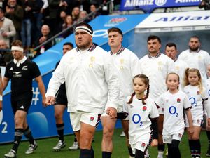 Jamie George leads out England at Twickenham
