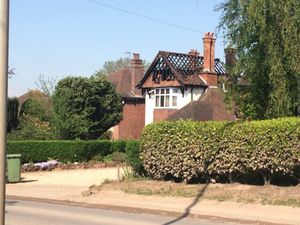 The damaged roof after the blaze in Castle Bank, Stafford