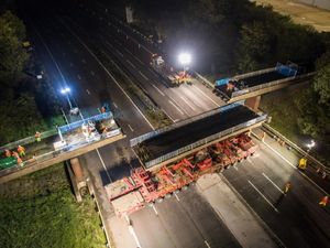 Supporting image for story: M6 reopens after 11-hour closure to remove bridge - with VIDEO and PICTURES