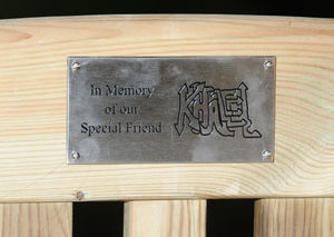 The bench in memory of Khaleel 
